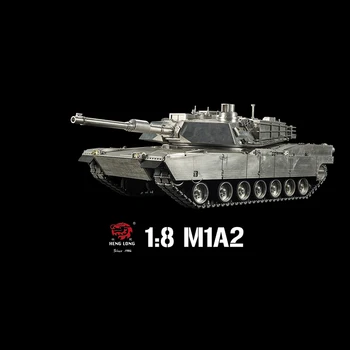 1239 мм Heng Long 1/8 Мащаб Изцяло Метален САЩ M1A2 Abrams RTR RC Танк 3918 Батерия TH16994