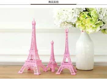 18-38 см Лавандово-розово Декор на Европейския Париж-Айфеловата Кула модел украса на хола Франция сувенири Художествена Статуя 