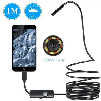 7 мм USB Ендоскоп Камера Водоустойчива За Газопровода Кола на Проверка Бороскоп За Телефони с Android PC F6P6