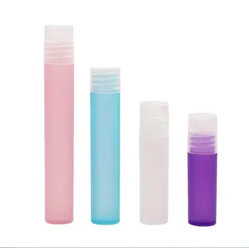 8 мл прозрачна пластмасова ролка бутилка с метална / полипропиленовым топка за крема за очи, парфюм, етерични масла, флакон за блясък за устни