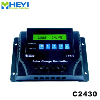 C2430 LCD дисплей параметри регулируема Слънчев Контролер на зареждане и разреждане 20A 12v/24 В слънчев контролер с pwm големи клеммные подложки