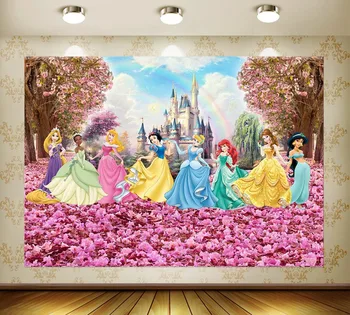 Disney Aurora Пепеляшка, Бел Принцеса Тема Фон Рожден Ден На Принадлежности За Баня Нощни Украса Децата Обичат Подаръци За Децата