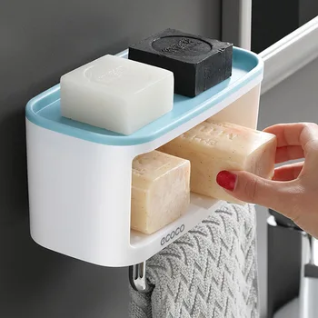 ECOCO сапун ястия Кутия за Стенен Душ препарат за съдове Титуляр за Баня Многофункционална Кошница За Съхранение на Сапун Багажник Полк Инструменти