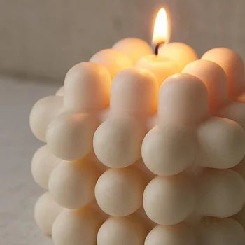 INS Гореща Модерна Штабелируемая Свещ 3D Млечни Свещи от Соя и Пчелен Восък 3D Проба Стая Декоративна Свещ в Скандинавски Стил