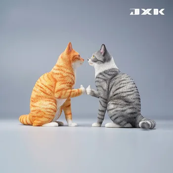 JXK 1/6 Палец Нагоре Котката е Сладък и Творчески Домашна Котка Кавайные Украса на 100% Оригиналната Истинска Колекция Модел Играчки Кукли Истински удар