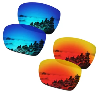 SmartVLT 2 Чифта Поляризирани очила Сменяеми Лещи за Oakley Отклонение Ice Blue и Fire Red