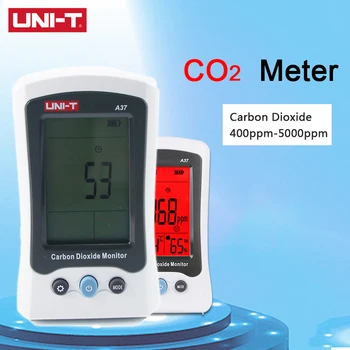 UNIT UNIT A37 CO2 Метър Цифров Датчик за Въглероден диоксид Лазерен Тестер за контрол на качеството на въздуха LCD дисплей показва Концентрацията на CO2