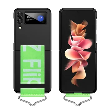 Z Флип 4 Коренно Калъф за Samsung Galaxy Z Флип 4 Z Flip3 5 г Гривна Усещане на Кожата Калъф Защита Калъф За Телефон Z Флип 3 Капа