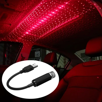 Автомобилен USB Звезден Тавана Лампа Небесна Проекционная Лампа от Нощните Светлини Романтична Атмосфера Led Автомобилни Лампи Проектор Вътрешно Осветление на Автомобила