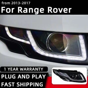 Автомобилен Стайлинг Фарове за Land Rover LED Светлини 2013-2019 RANGE ROVER Главоболие Фенер DRL Сигнален Прожектор Обектив Кола