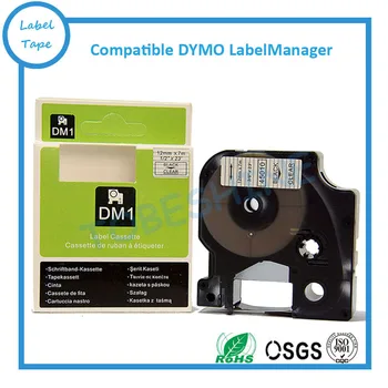 Безплатна доставка 10pk Dymo Labelmanager 12 mm D1 Черно на прозрачна лента 45010 dymo d1 касета