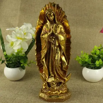Богородица Гваделупская Мексико Статуя на Дева Мария Златната Смола Южна Америка 30 см