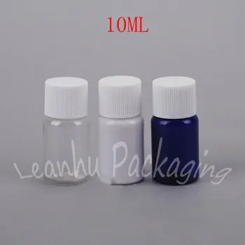 Бутилка 10 ML бял/син/прозрачен пластмасов, Под-разливане на бутилките проба лосион/тонер 10КК, празен козметични контейнер