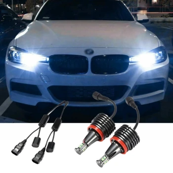 В а23 За BMW H8 100 W CREE LED Ангелски Очи Halo Пръстени Обновяване на електрически Крушки Маркер Комплект 6000 До