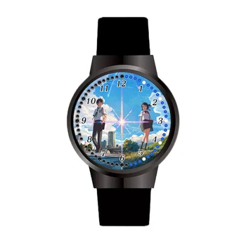Вашето Име аниме часовници Тачибана Пак Миямизу Мицуха led Сензорен екран светещи Часовници за поръчка на Детски Творчески подаръци