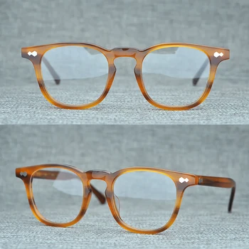 Висококачествени Ацетатные очила оригинално японско качество, ръчна изработка, Чисто нов дизайн, желеобразная цветни рамки, очила с ръчни нитове, 512