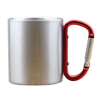 Градинска чаша, лека туристическа чаша 150 мл с дръжка-карабинер от алуминий