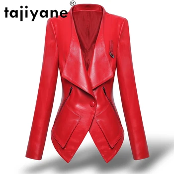 Дамско яке Tajiyane от естествена кожа 2020 Есенни якета от естествена Агнешка кожа, Дамски палта Slim Mujer Chaqueta TN417