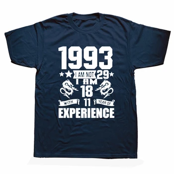 Забавен Произведено През 1993 Година, Подарък За рожден Ден Принт Шега тениска 29 Години, Страхотен Мъж Ежедневни Памучни Тениски С Къс Ръкав за Мъже 2022