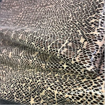 Замшевая змия doesn ' t 3D кадифе леопардовая высокоглянцевая позлатен Яке От Вятърна Замшевой тъкан