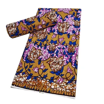 Класическа Африканска Плат Восъчни Разпечатки Мозайка Шиене Материал Анкара Сватбена Рокля Произведение На Изкуството От 100% Памучен Плат Материали 6 Ярда