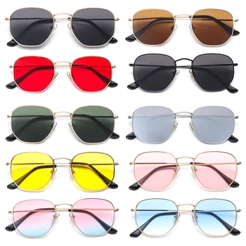 Класически Малки Квадратни Слънчеви Очила За Мъже И Жени, Реколта Метални Рамки, Слънчеви Очила За Шофиране, Защита UV400, Външни Велосипедни Очила