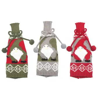 Коледен орнамент Топпера бутилки вино Коледа декоративен многократна употреба за декорация на Коледната трапеза