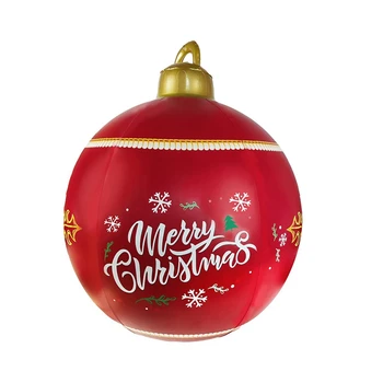 Крушка Коледа PVC раздувной топчета Коледа 24 инча на открито PVC раздувной украсени с LED светлина & дистанционно управление