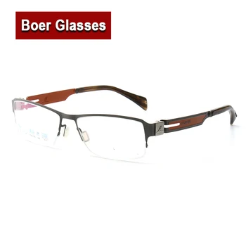 Марка Популярни кутия шарнирные Очила специален шарнир половината Очила Мъжки слънчеви Очила за Късогледство Рецепта Метални Очила Rxable F221609