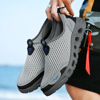 Мъжки Водна Обувки Маратонки За Плуване На Открито Туризъм Риболов Аква Плажни Обувки Приморски Спорт Бос Спортни Обувки За Фитнес Дишаща Плюс Размер