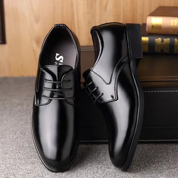 Мъжки Ежедневни лоферы; Удобни обувки на плоска подметка с ниско Берцем; Модни Дишаща Однотонная обувки в черен Цвят с остри пръсти; Новост