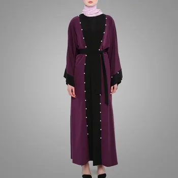 Мюсюлманската Рокля Модни Дамски Обувки Abayas за Жени Халат Дубай Арабски Мюсюлманин De Mode Кафтан Marocain Скромен Ислямска одежда279