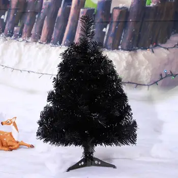 Настолна Коледна Елха Множество Настолна Коледно Дърво, Черен Фестивален Подпори Отлична Декорация На Дома, Изкуствена Коледна Елха