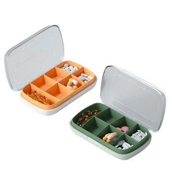 Нов Пластмасов контейнер за съхранение, носене на таблетки, органайзер за стоки за дома, кутии, контейнер за комплект за първа помощ, пътна кутия за медицински таблетки