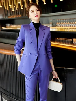 Нов производител на едро професионален костюм дамски официалната работно облекло от висок клас моден костюм с жемчужными накъдрен бижутериен магазин, хотел