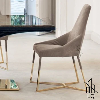 Обичай стол за хранене от неръждаема стомана минималистичен творчески фланелевый стол модерен мек на един стол модерен стол за почивка