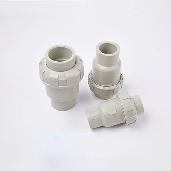 Обратен клапан PVC, Фитинги за управление на устройства, Сферичен клапан с един Съединение, Пластмасов клапан, 1 бр.