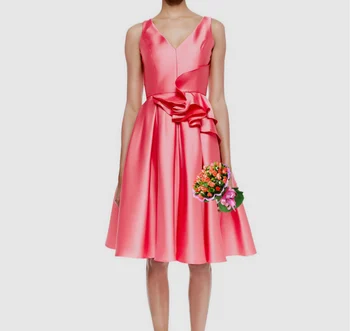 сватба безплатна доставка премяна vestido de феста casamento 2016 модни къси Рокли за Шаферките, рокли за майки и дъщери
