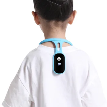 Студент Гърбавия Вибрационное Напомняне Коректор на стойката на тялото с LCD Дисплей Подвесная Шията, Разтягане на Гърба на Раменната Инструмент За Сядане
