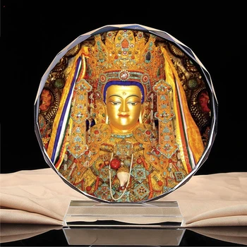 Чист Буда ръчно рисувани, портрет на Бодхисатва, Буда цзювао - Буда Шакямуни, 12-годишният портрет на тялото, кристални декорации