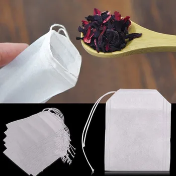 За еднократна употреба Супени Апарати се поставят В Торби Филтърни Торбички За Заваряване на Чай с Нитяными Хранителни Нетъкани тъкани Филтри за Подправки В Пакетчета